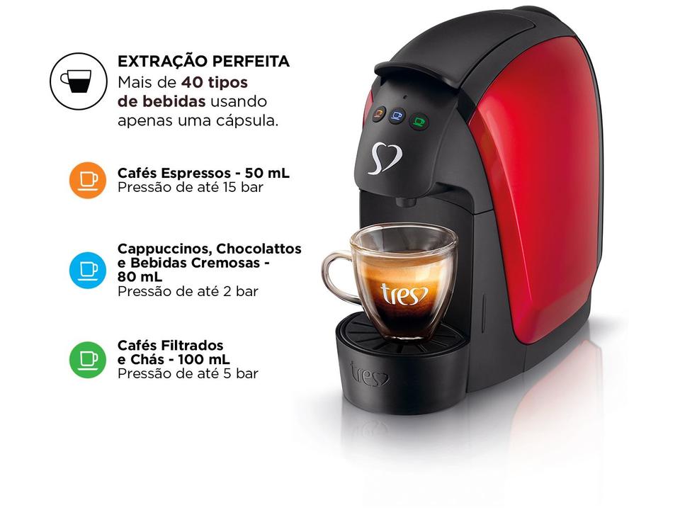 Cafeteira Expresso TRES Luna Vermelha - 4