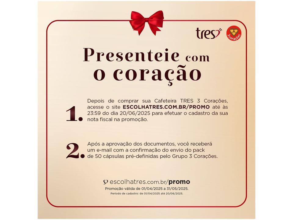 Cafeteira Expresso TRES Luna Vermelha - 2