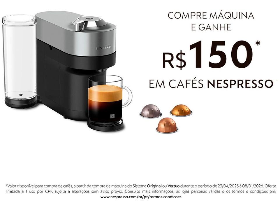 Cafeteira Nespresso Premium Vertuo Pop+ Titânio Modelo Exclusivo Magalu - 1