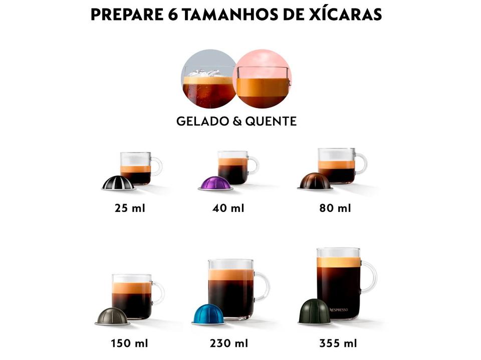 Cafeteira Nespresso Premium Vertuo Pop+ Titânio Modelo Exclusivo Magalu - 10
