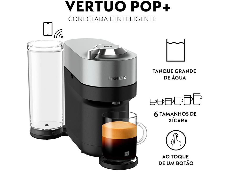 Cafeteira Nespresso Premium Vertuo Pop+ Titânio Modelo Exclusivo Magalu - 5