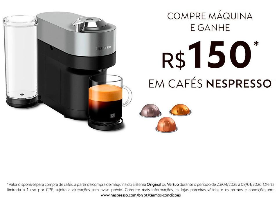 Cafeteira Nespresso Premium Vertuo Pop+ Titânio Modelo Exclusivo Magalu - 1
