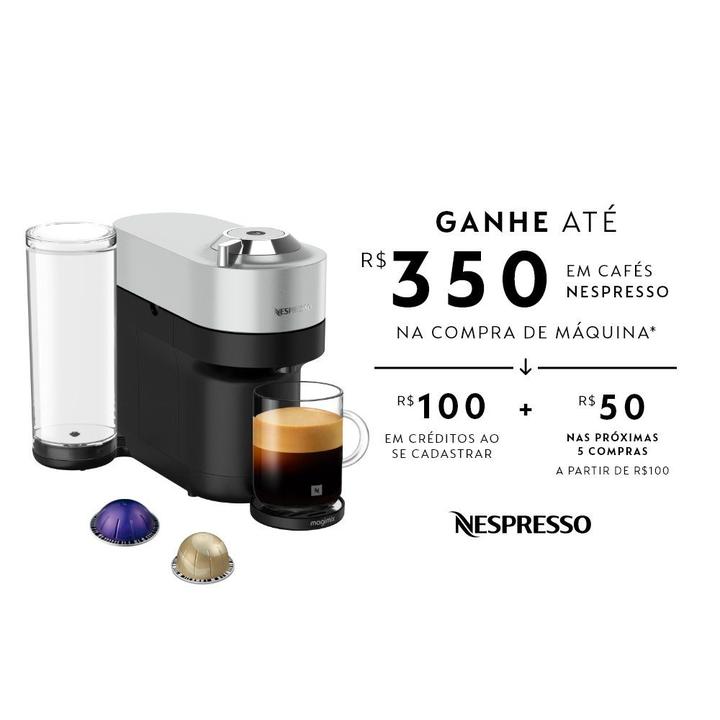 Cafeteira Nespresso Premium Vertuo Pop+ Titânio Modelo Exclusivo Magalu - 1