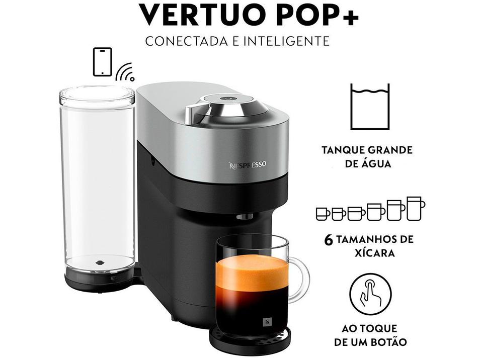 Cafeteira Nespresso Premium Vertuo Pop+ Titânio Modelo Exclusivo Magalu - 5