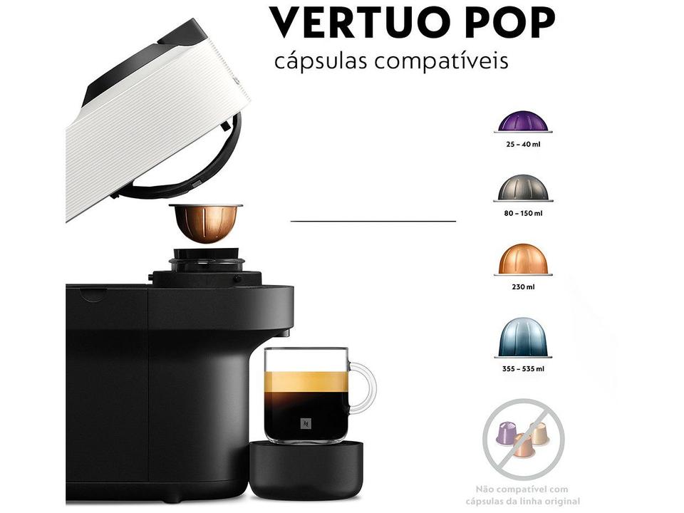 Cafeteira Nespresso Vertuo Pop Branca - 9