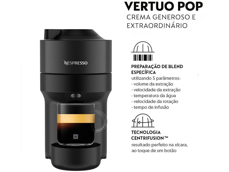 Cafeteira Nespresso Vertuo Pop Preta - 6