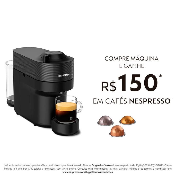 Cafeteira Nespresso Vertuo Pop Preta - 1