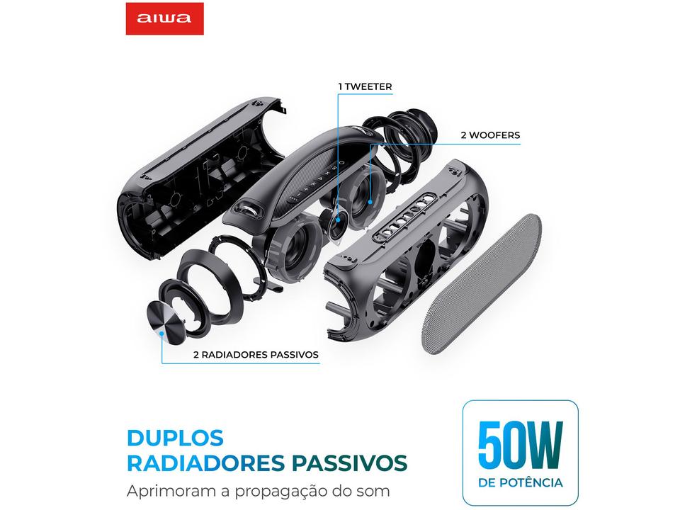 Caixa de Som Aiwa AWS-BBS-02 Portátil 50W - 1