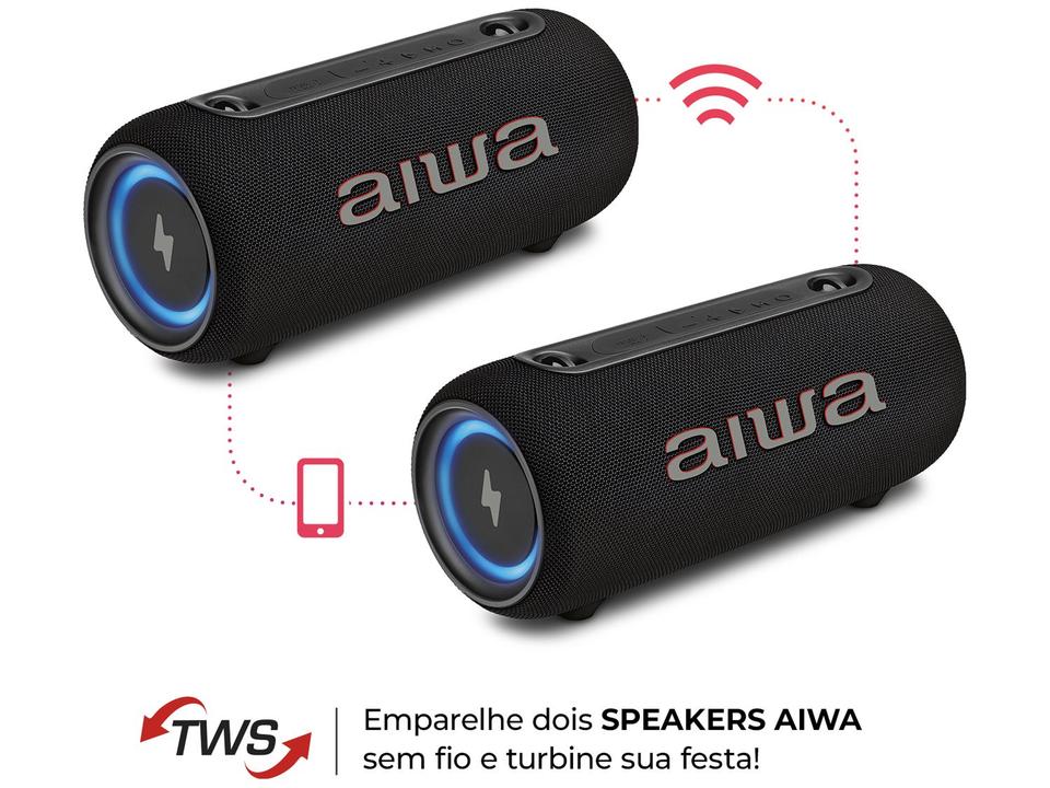 Caixa de Som Aiwa AWS-SP-04-LB Bluetooth Portátil 40W USB - 10
