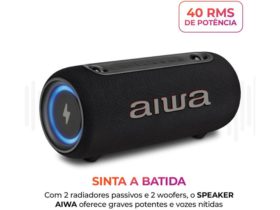 Caixa de Som Aiwa AWS-SP-04-LB Bluetooth Portátil 40W USB - 3