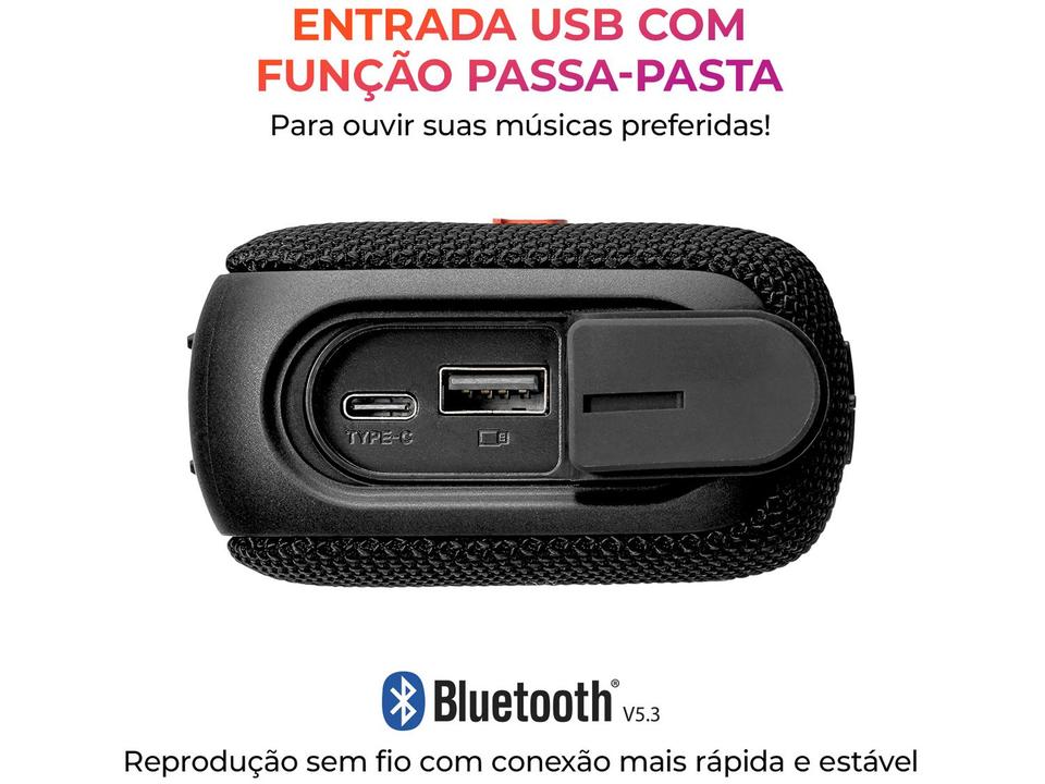 Caixa de Som Aiwa AWS-SP-07-B Bluetooth Portátil 7W USB - 5