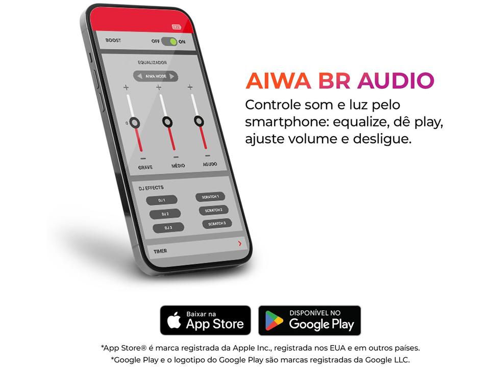 Caixa de Som Aiwa AWS-SP-07-B Bluetooth Portátil 7W USB - 6