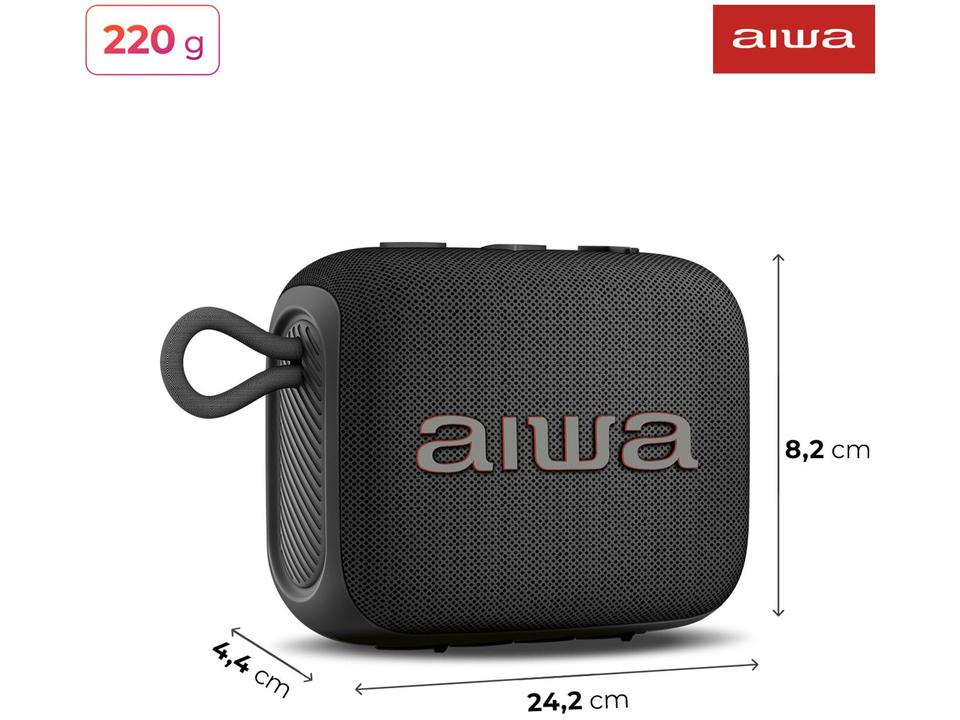 Caixa de Som Aiwa AWS-SP-07-B Bluetooth Portátil 7W USB - 4