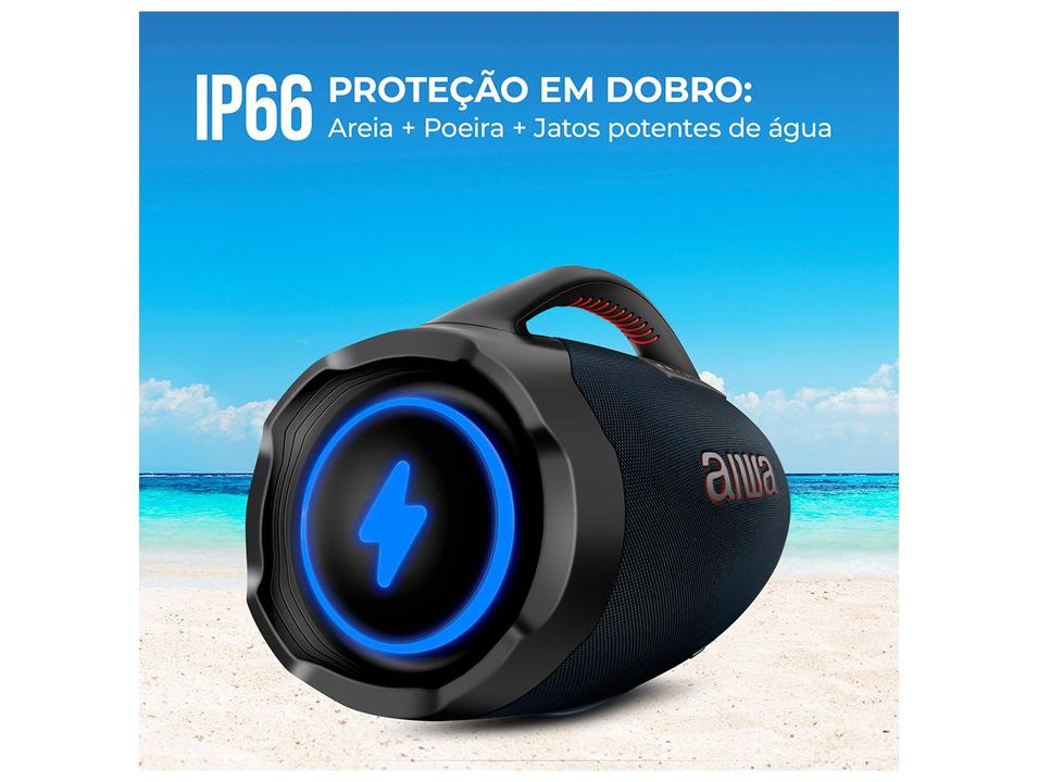 Caixa de Som Aiwa Boombox Light Plus AWS-BBS-01-LBL Bluetooth Ativa Portátil 200W USB - 7