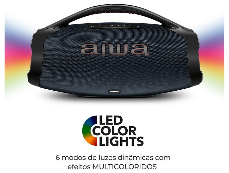 Caixa de Som Aiwa Boombox Light Plus AWS-BBS-01-LBL Bluetooth Ativa Portátil 200W USB - 6