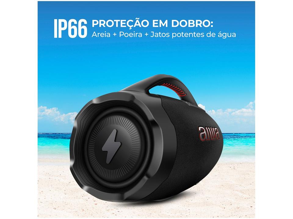 Caixa de Som Aiwa Boombox Plus AWS-BBS-01-B Bluetooth Amplificada 200W USB - 8
