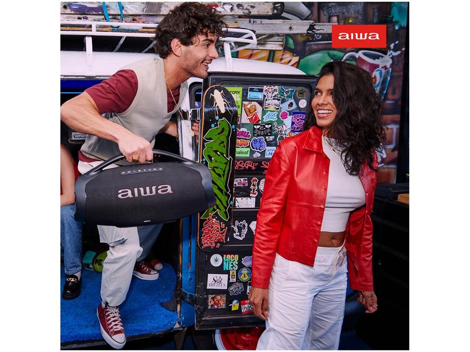 Caixa de Som Aiwa Boombox Plus AWS-BBS-01-B Bluetooth Amplificada 200W USB - 10