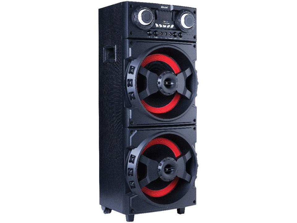 Caixa de Som Amplificada Amvox ACA 1001 1000W - Ativa Bluetooth USB com Subwoofer MP3 - 2