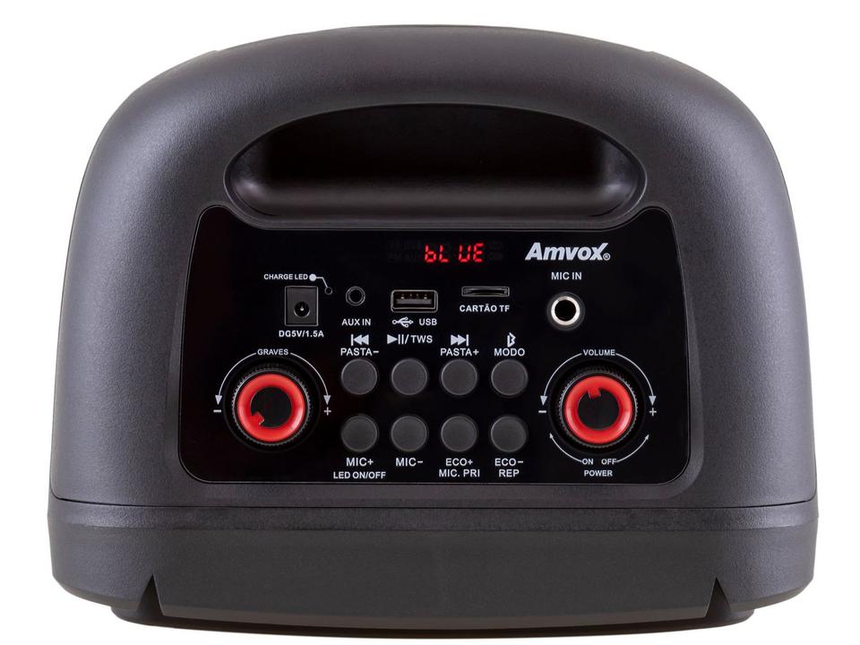 Caixa de Som Amplificada Bluetooth Amvox ACA 251 New X 250W 8” USB com Tweeter - 11