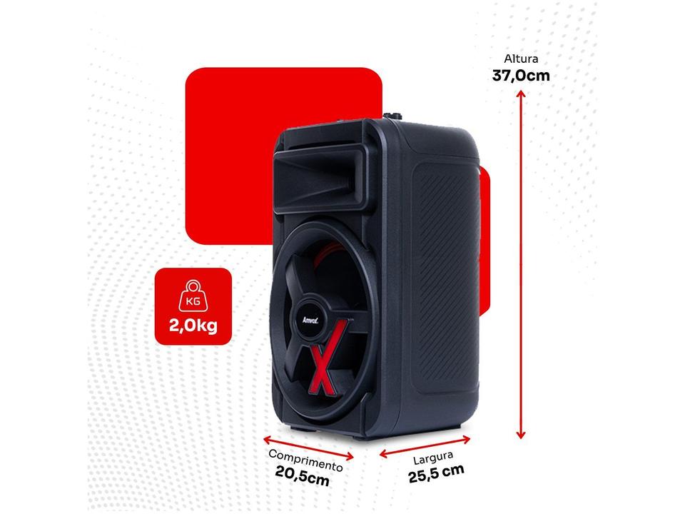 Caixa de Som Amplificada Bluetooth Amvox - 19
