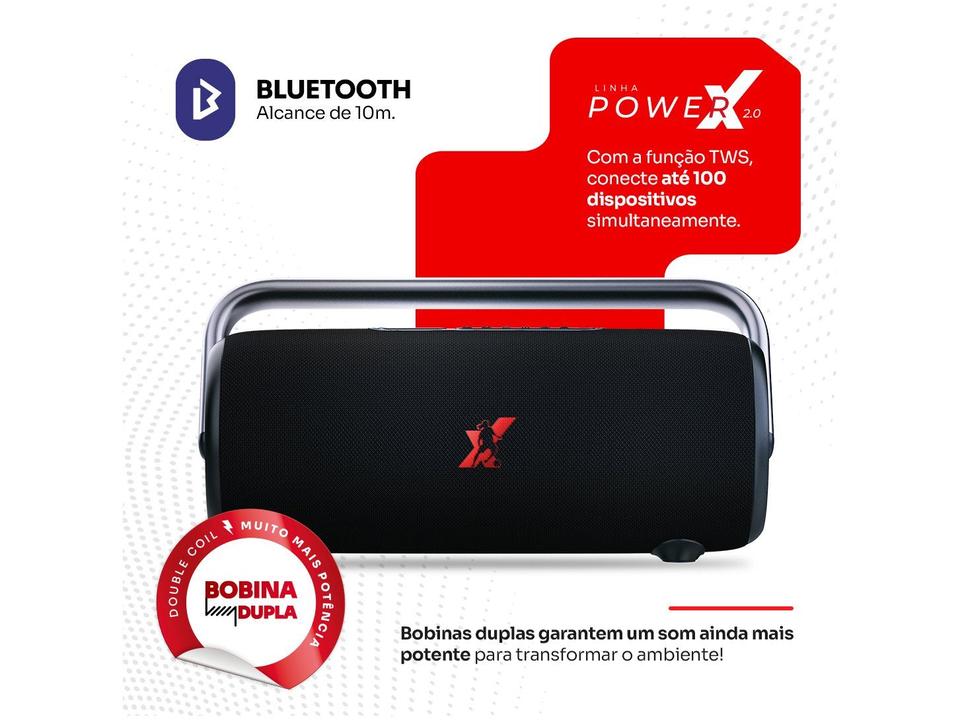 Caixa de Som Amplificada Bluetooth Amvox Boom Vox ACA 610W RMS USB - 26