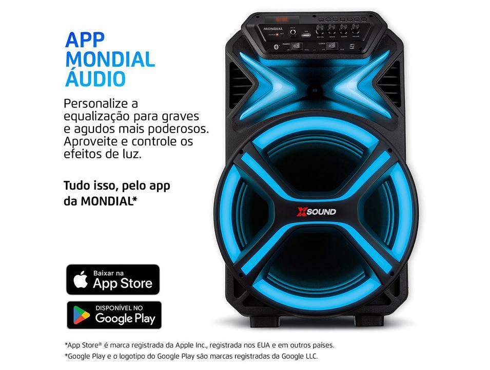 Caixa de Som Amplificada Bluetooth Mondial CM-550-L 550W USB - 3