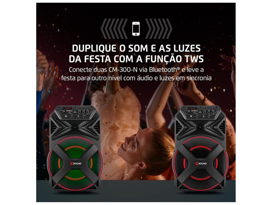 Caixa de Som Amplificada Bluetooth Mondial XSound CM-300-N 300W RMS USB - 7