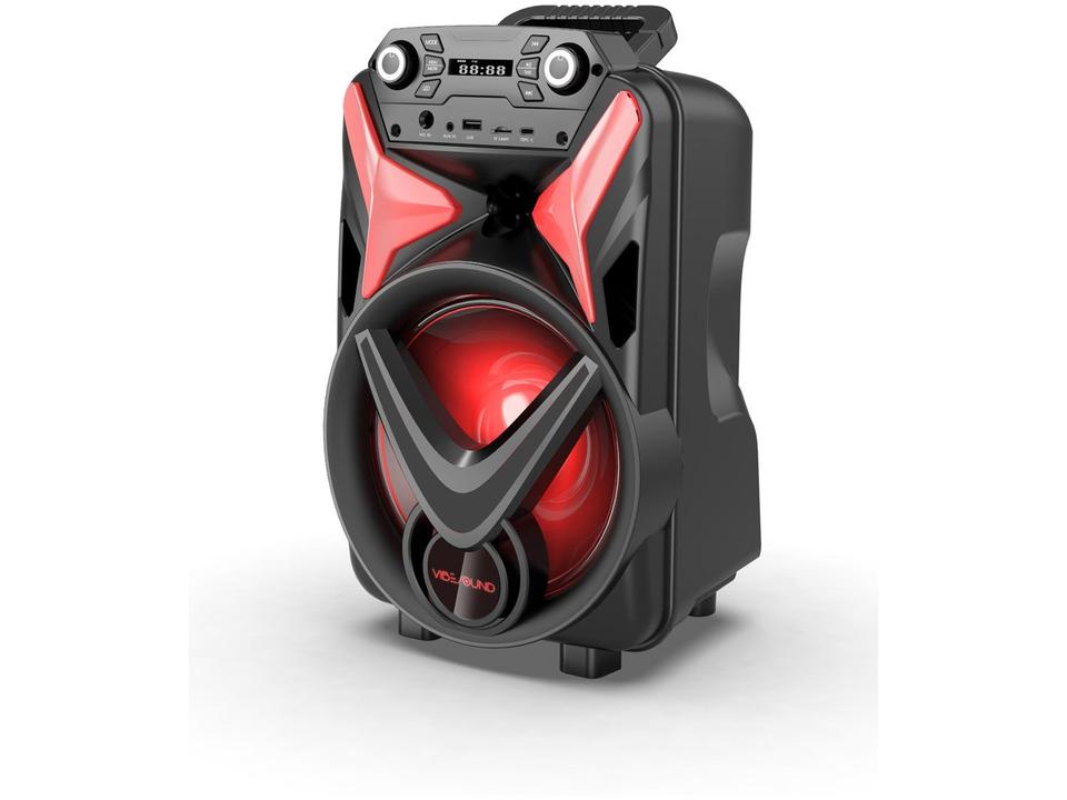 Caixa de Som Amplificada Bluetooth Vivensis Vibe Sound V8 Power 340W USB - 3