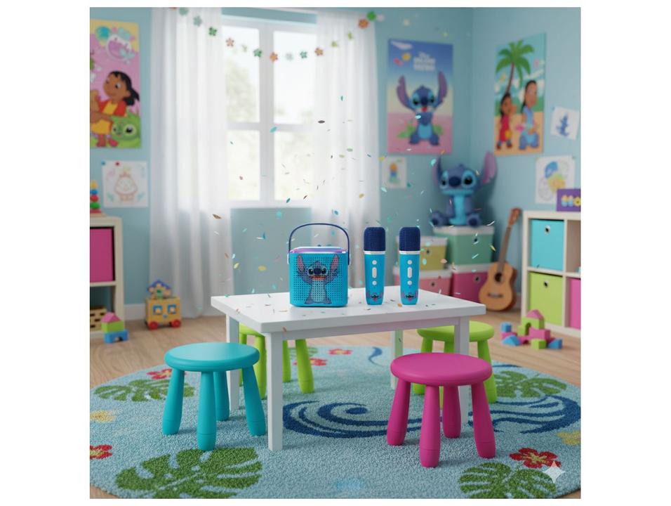 Caixa de Som Amplificada Candide Disney Stitch com Microfone - 1