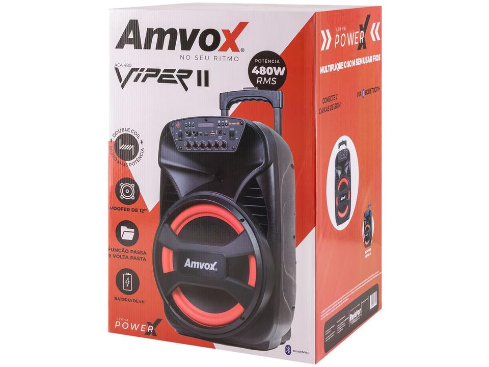 Caixa de Som Amvox Aca 480 Viper II Bluetooth - 10