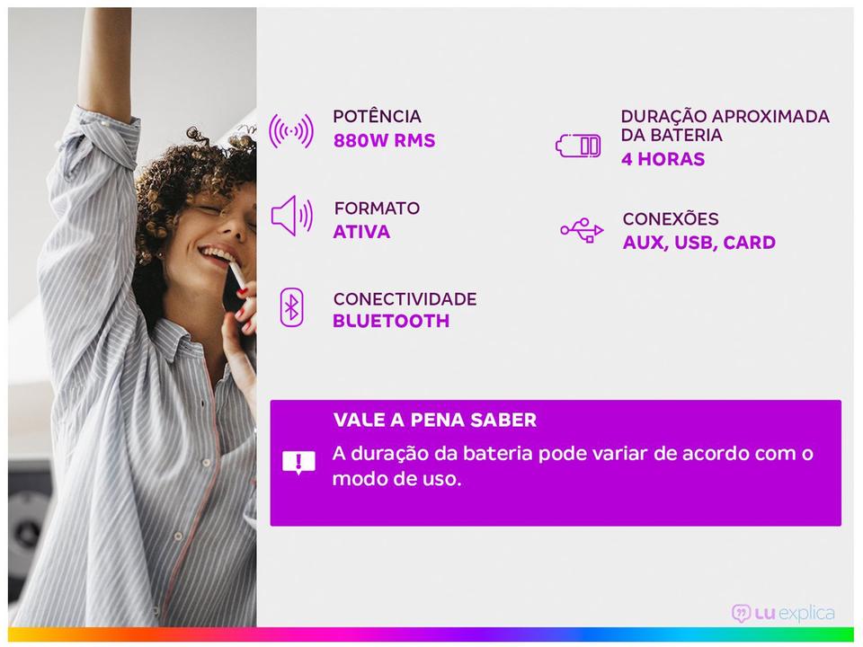 Caixa de Som Amvox Power X ACA 880 - 2