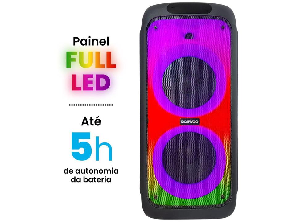 Caixa de Som Daewoo Bright DW 2000 Bluetooth Amplificada Portátil 1200W USB - 3