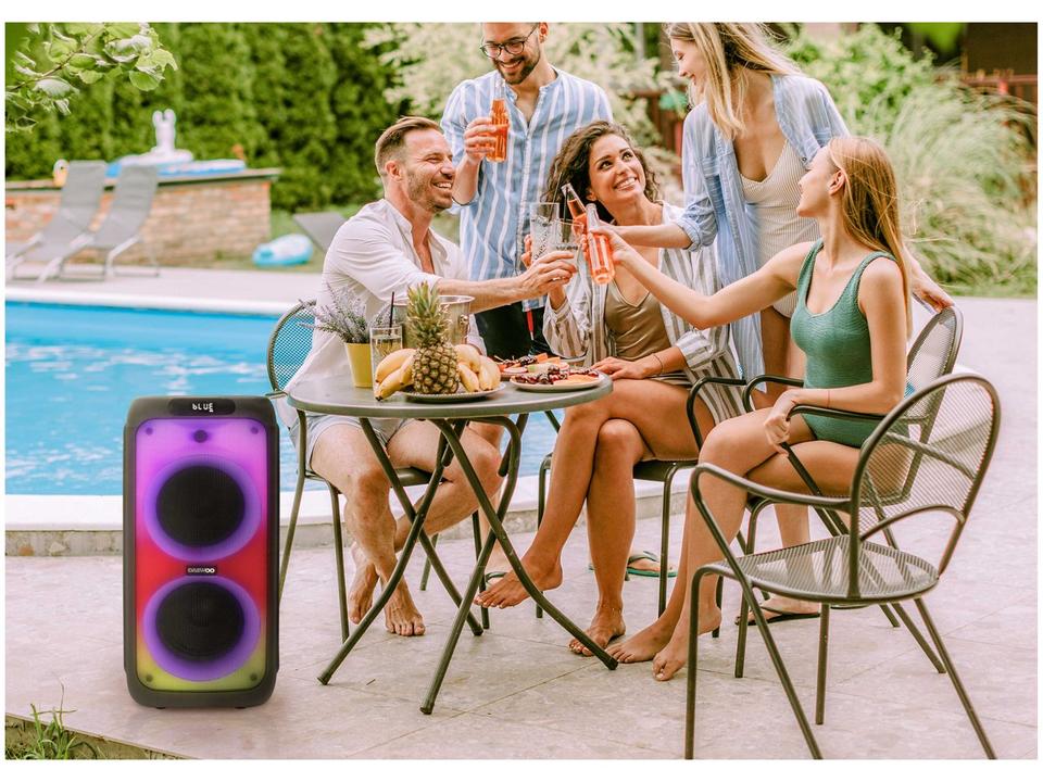 Caixa de Som Daewoo Partybox 2000 DW2000 Bluetooth Amplificada Portátil 1200W USB - 1