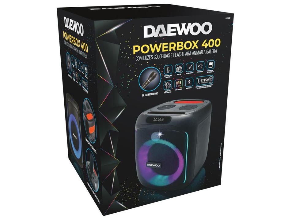 Caixa de Som Daewoo Powerbox 400 DW621 Bluetooth Amplificada Portátil 90W - 3