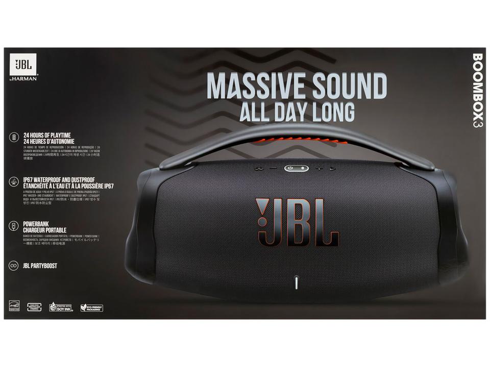 Caixa de Som JBL Boombox 3 Bluetooth Amplificada Portátil 80W RMS - 17