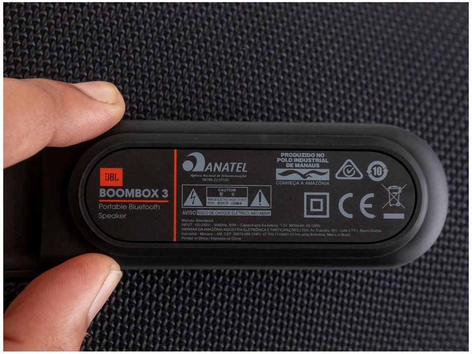 Caixa de Som JBL Boombox 3 Bluetooth Amplificada Portátil 80W RMS - 16