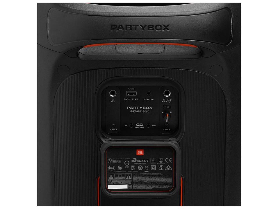 Caixa de Som JBL PartyBox Stage 320 Bluetooth Amplificada Portátil 240W USB - 11