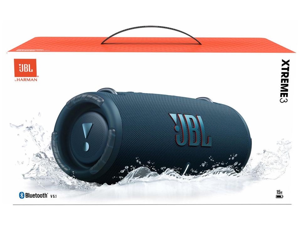Caixa de Som JBL Xtreme 3 Bluetooth Portátil Amplificada 50W à Prova de Água USB com Tweeter - Bivolt - 12