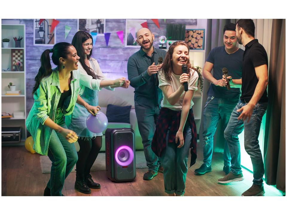 Caixa de Som LG Xboom XL5T Bluetooth Portátil IPX4 200W RMS Iluminação de Festa e Visor de Pixel LED - 11