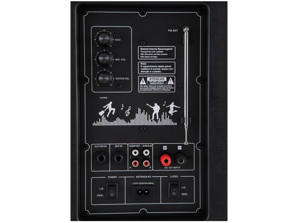 Caixa de Som Mondial Connect Lights Plus CM-700 Bluetooth Amplificada Portátil 700W USB - 15