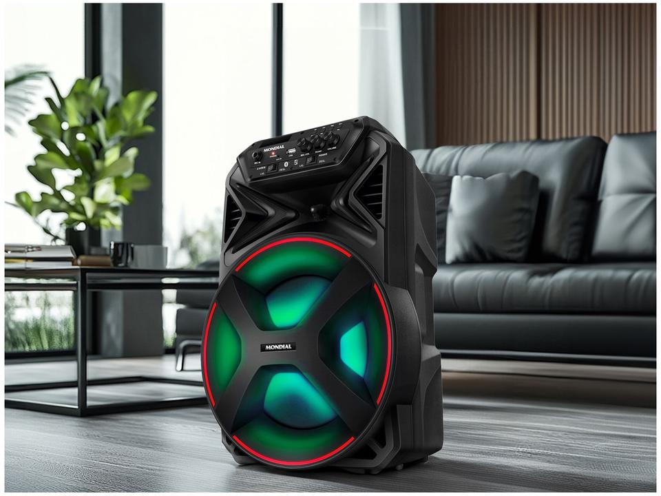 Caixa de Som Mondial Connect Party Plus CM-250 Bluetooth Amplificada Portátil 250W 8” USB - 7