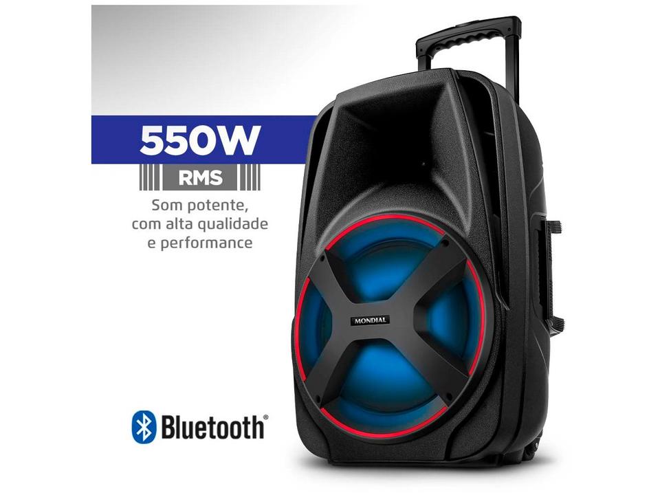 Caixa de Som Mondial Connect Power CM-550 - Bluetooth Amplificada 550W 12” USB - Bivolt - 1