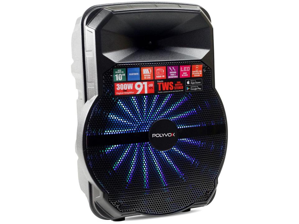 Caixa de Som Polyvox XC 510T Bluetooth Amplificada - 4