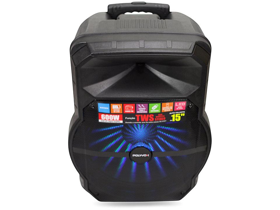 Caixa de Som Polyvox XC 515T Bluetooth Amplificada - 4