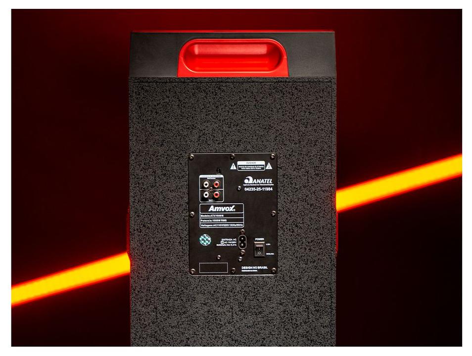 Caixa de Som Torre Amvox ATX 1600M Pancadão Bluetooth 1600W Amplificada - 3