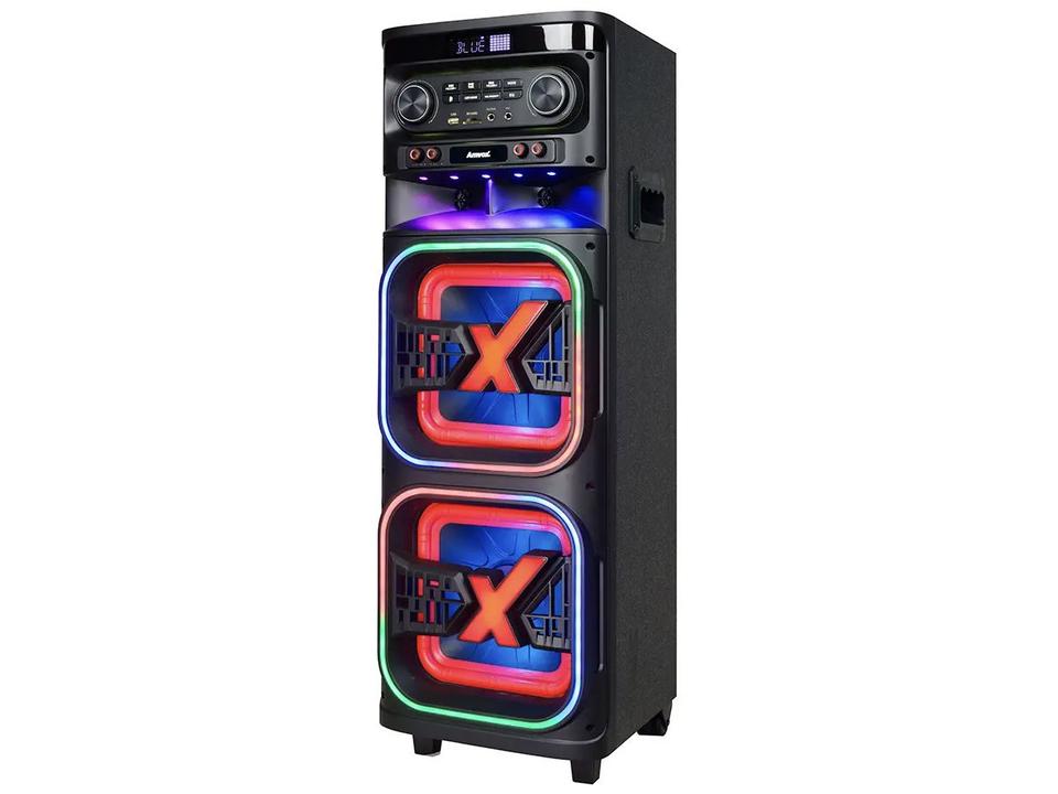 Caixa de Som Torre Amvox ATX 2108M Quadradinho Bluetooth 2100W Amplificada - 14