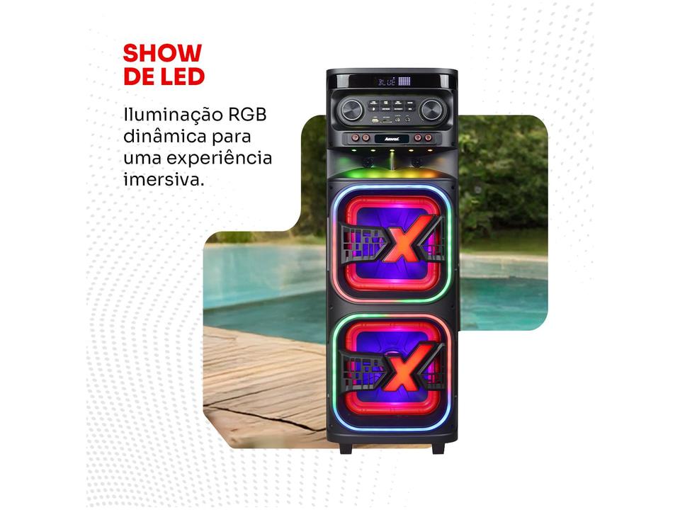 Caixa de Som Torre Amvox ATX 2108M Quadradinho Bluetooth 2100W Amplificada - 9