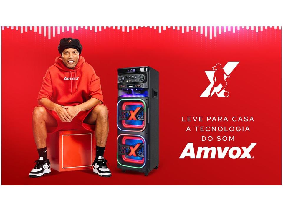 Caixa de Som Torre Amvox ATX 2108M Quadradinho Bluetooth 2100W Amplificada - 1