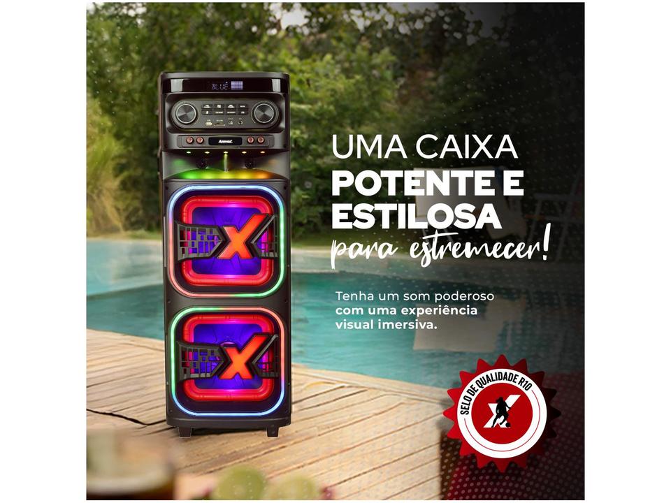 Caixa de Som Torre Amvox ATX 2108M Quadradinho Bluetooth 2100W Amplificada - 12