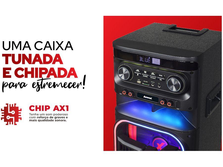 Caixa de Som Torre Amvox ATX 2108M Quadradinho Bluetooth 2100W Amplificada - 2